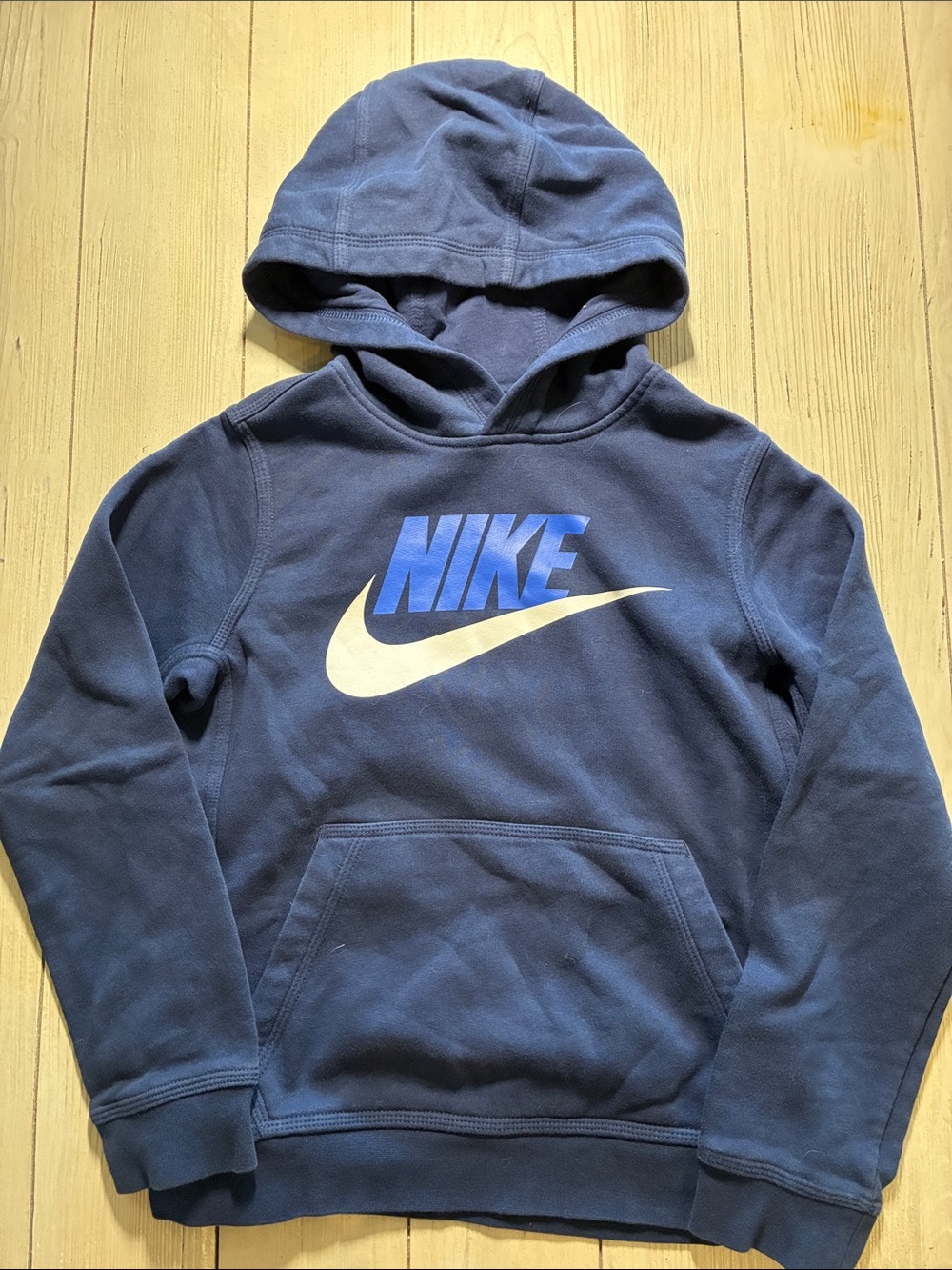 Nike Navy Pullover Hoodie with White Swoosh